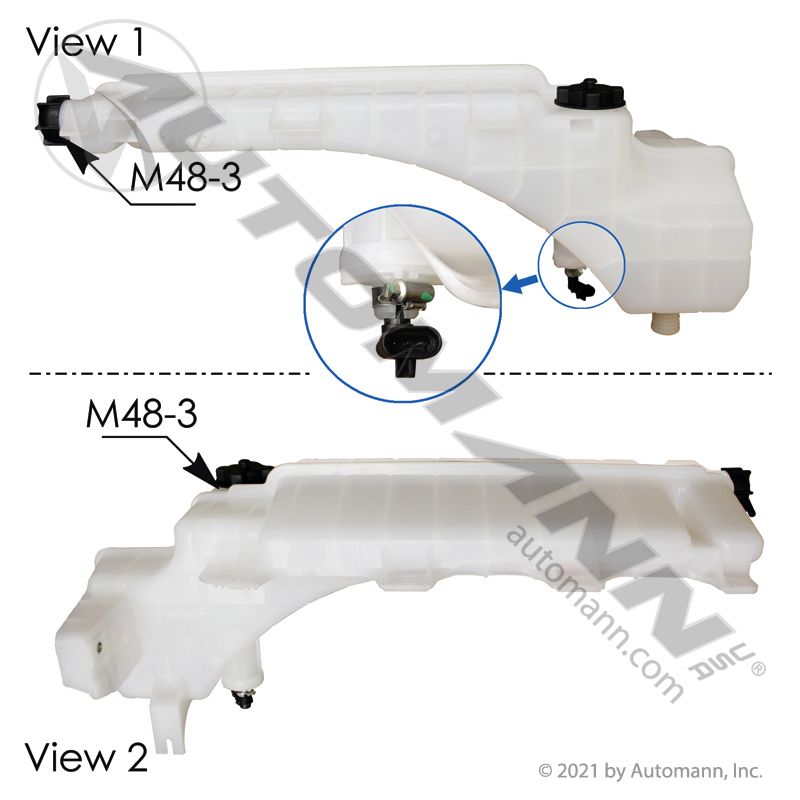 575.1082 Coolant Tank for 2008-2017 Volvo and Mack Trucks Automann Brand