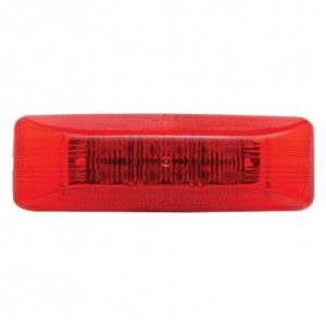 12 LED Rectangular Light (Clearance/Marker) - Red LED/Red Lens