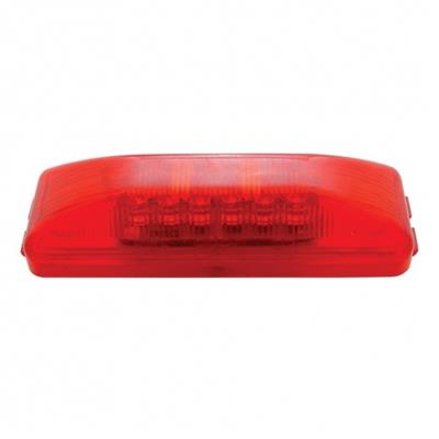 12 LED Rectangular Light (Clearance/Marker) - Red LED/Red Lens - Image 2
