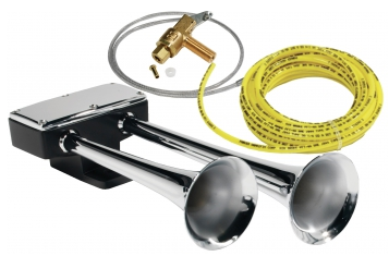 Hadley Bully Dual Air Horn Kit Chrome