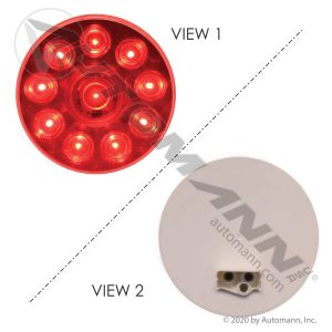 571.LD40R10 S/T/T Light LED 4in Red