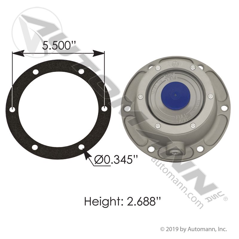 Automann Brand 180.10619 Hub Cap Standard for Trailer