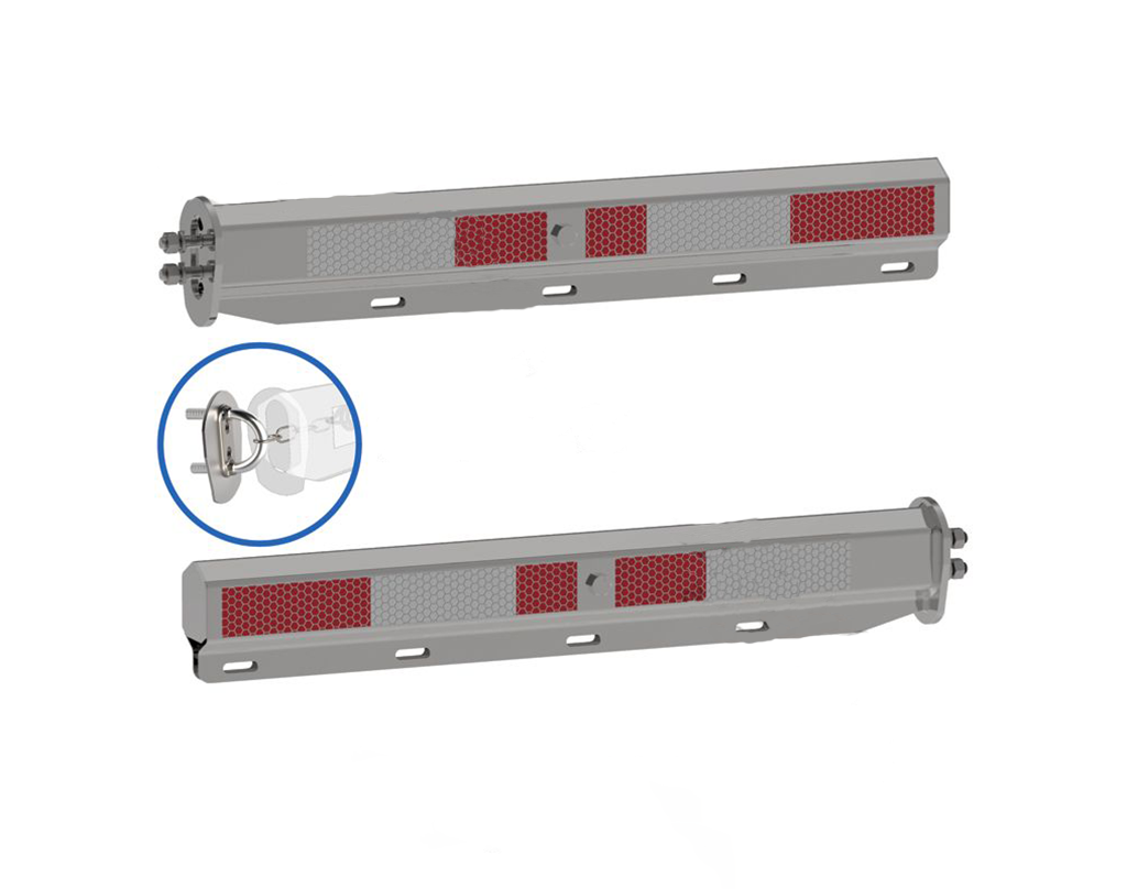 Mud Flap Hanger Kit Spring Loaded CHROME 1.125”