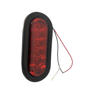 Tail light LED w/OVAL GROMMET 6in
