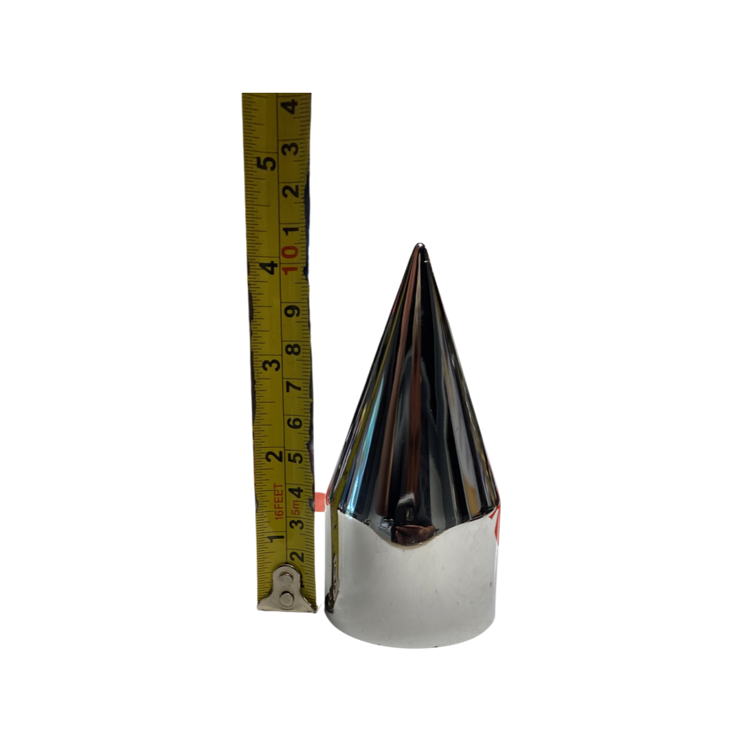 33mm Chrome Lug Nut Covers Rocket Style Screw On Style Plastic