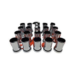 33mm Lug Nut Covers Chrome Screw On Style Plastic 
