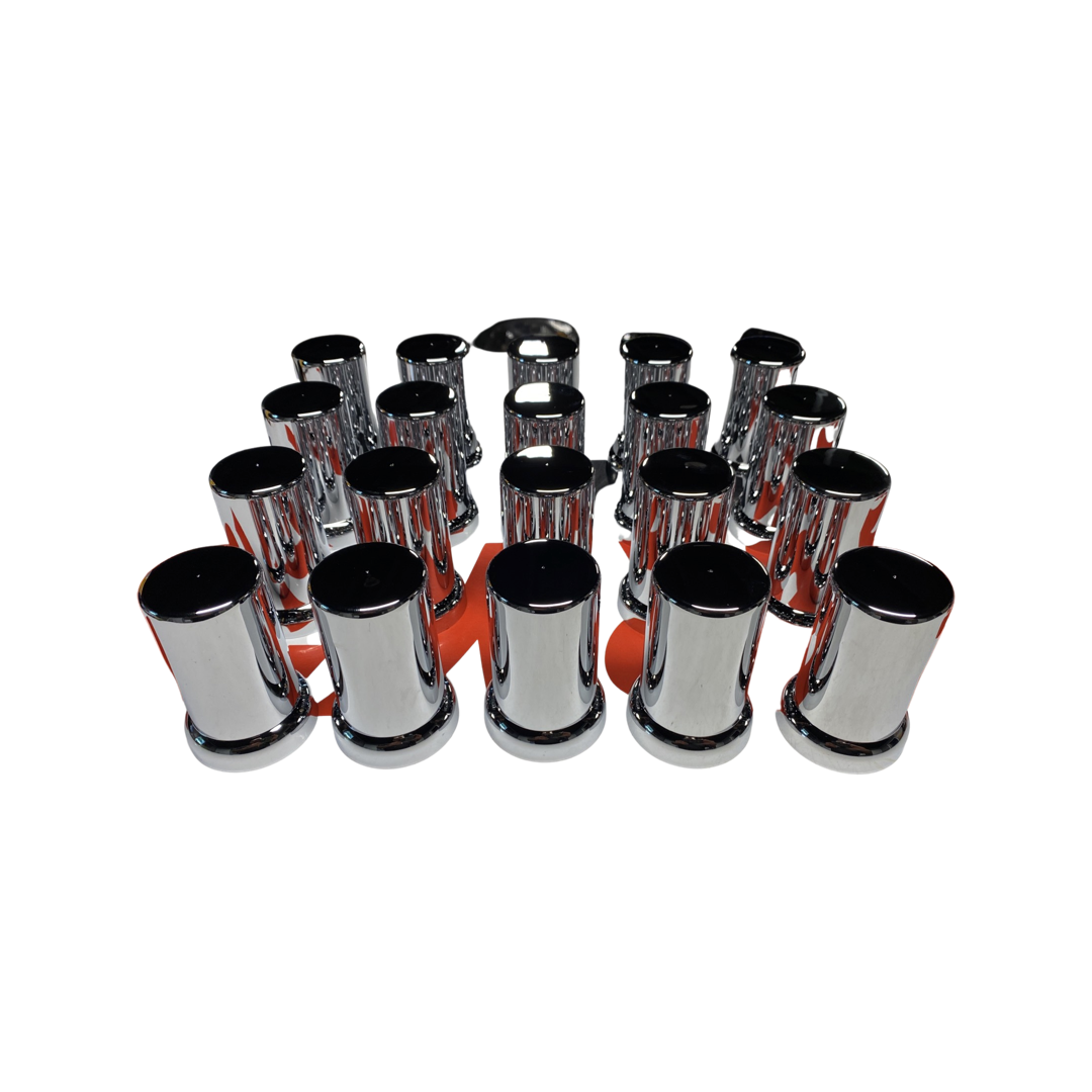 33mm Lug Nut Covers Chrome Screw On Style Plastic 