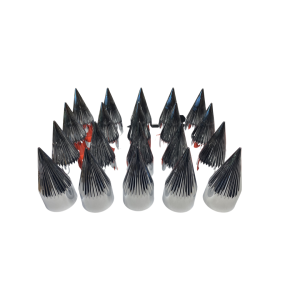 33mm Chrome Lug Nut Covers Rocket Style Screw On Style Plastic
