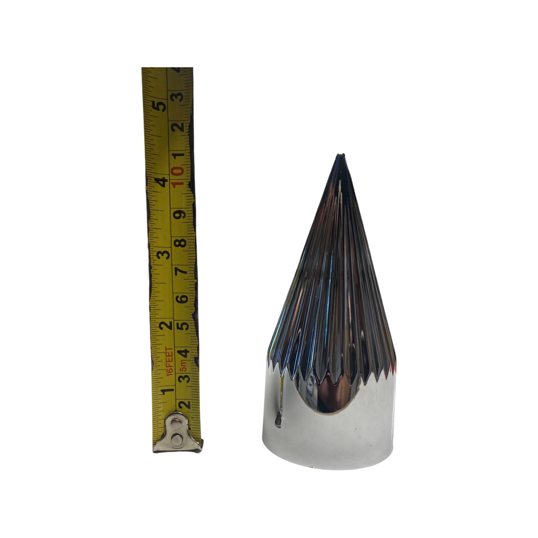 33mm Chrome Lug Nut Covers Rocket Style Screw On Style Plastic