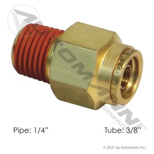 Brass PLC Male Connector 3/8 X 1/4in 177.13B686B
