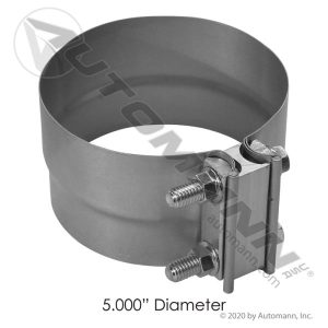 562.U3105A Exhaust Band Clamp Preformed 5in ALUMINIZED STEEL