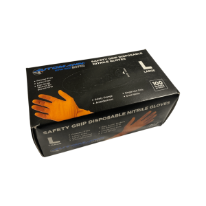 571.G1003L Nitrile Gloves 100ct Orange 8mil Large