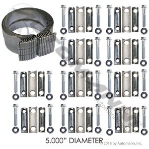 562.U3105ABK Exhaust Band Clamp Preformed 5in (10 Pack)