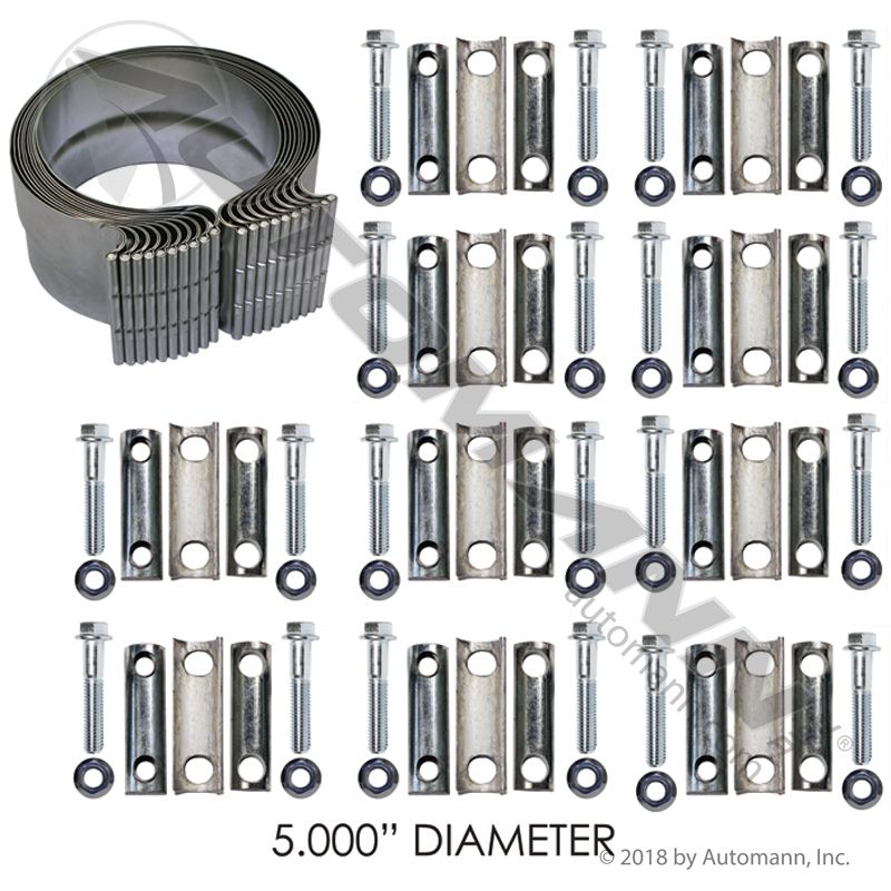 562.U3105ABK Exhaust Band Clamp Preformed 5in (10 Pack)