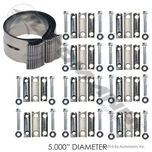 562.U3105SSBK Exhaust Band Clamp Preformed 5in S.Steel (10)