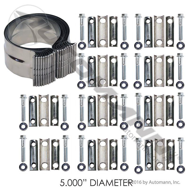 562.U3105SSBK Exhaust Band Clamp Preformed 5in S.Steel (10)