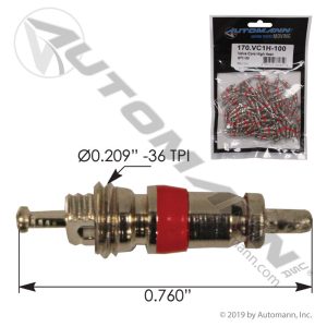 170.VC1H-100 Valve Core High Heat 100pcs