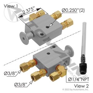 171.H754WF Valve w/Fittings Hendrickson Type