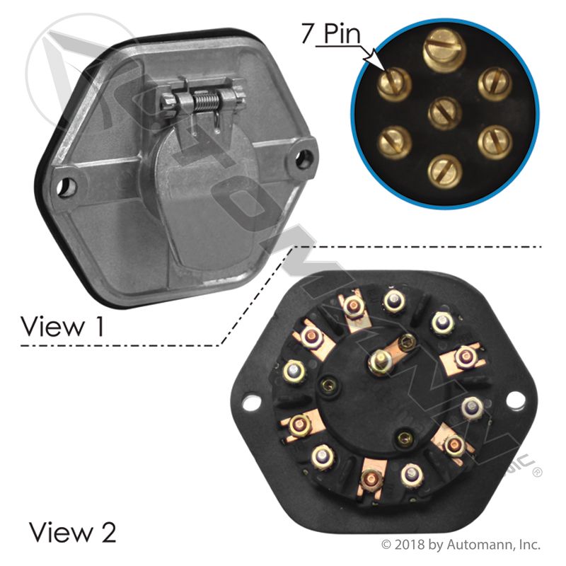 179.1020 Socket 7 Way With 20 AMP Breaker