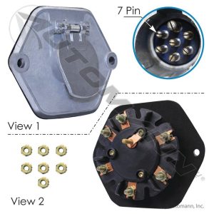 179.1029 Socket 7 Way Split Pin Large Flange